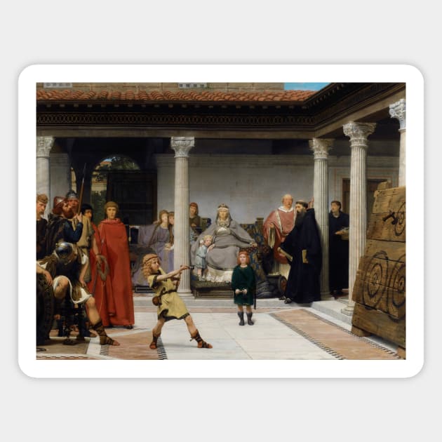 Education Of The Children Of Clovis by Lawrence Alma-Tadema Magnet by Classic Art Stall